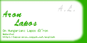 aron lapos business card